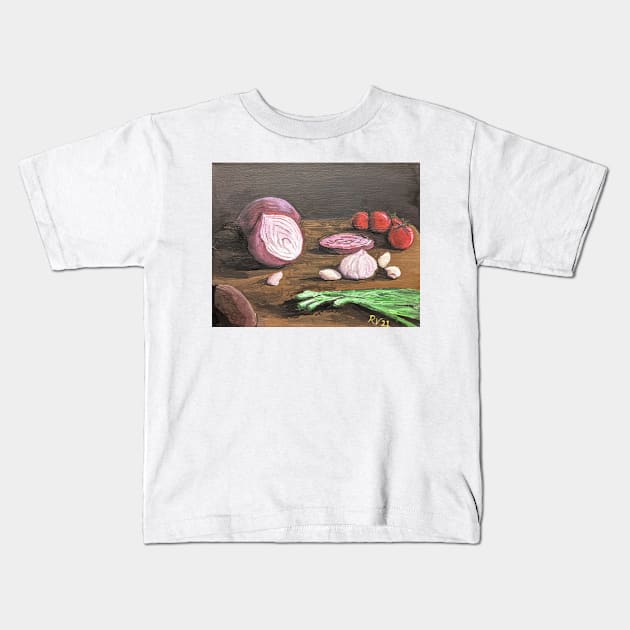 Is the food ready yet? Kids T-Shirt by artbymeezy